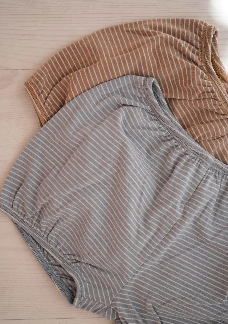 2er-Set Bloomers Hosen 'Basic' Sleet/Tiger's Eye Stripe