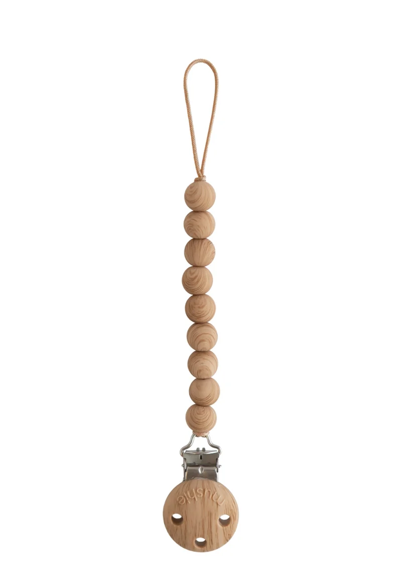 Silikon Schnullerkette 'Hera' Faux Wood