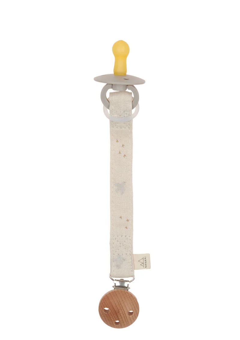 Schnullerband Vogel Off-White