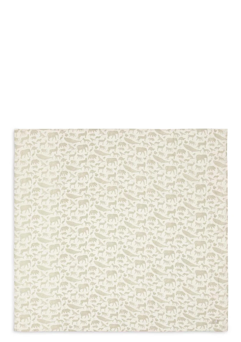 2er-Set Mulltücher 'Animals' Olive Green 115 x 115 cm