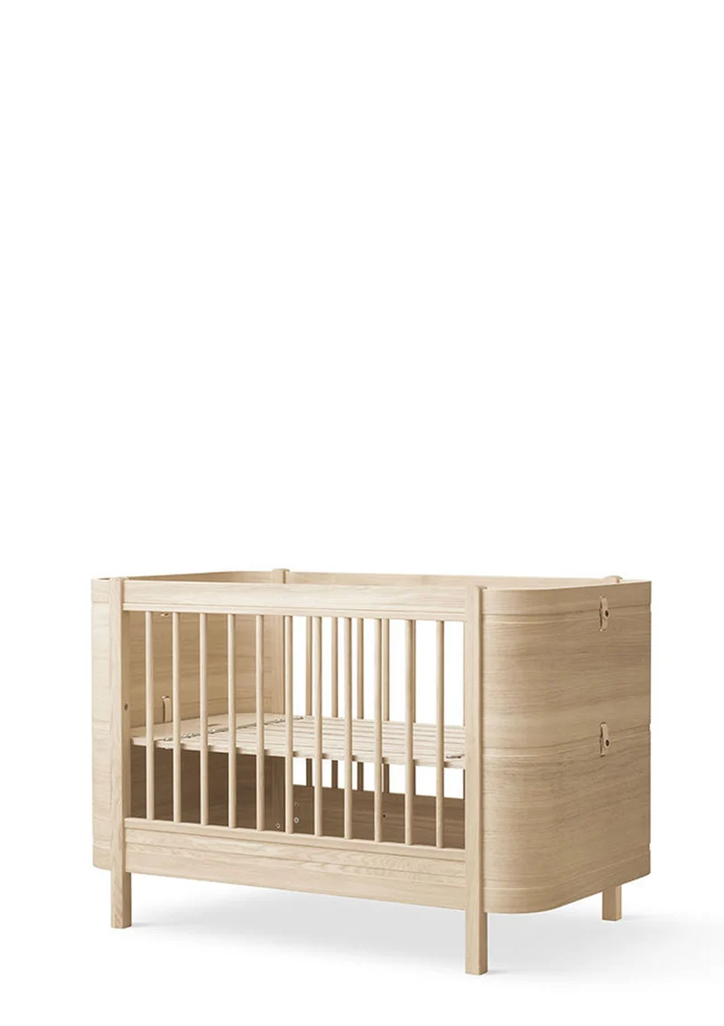Babybett 'Wood Mini+' Eiche 122-162 x 68 cm