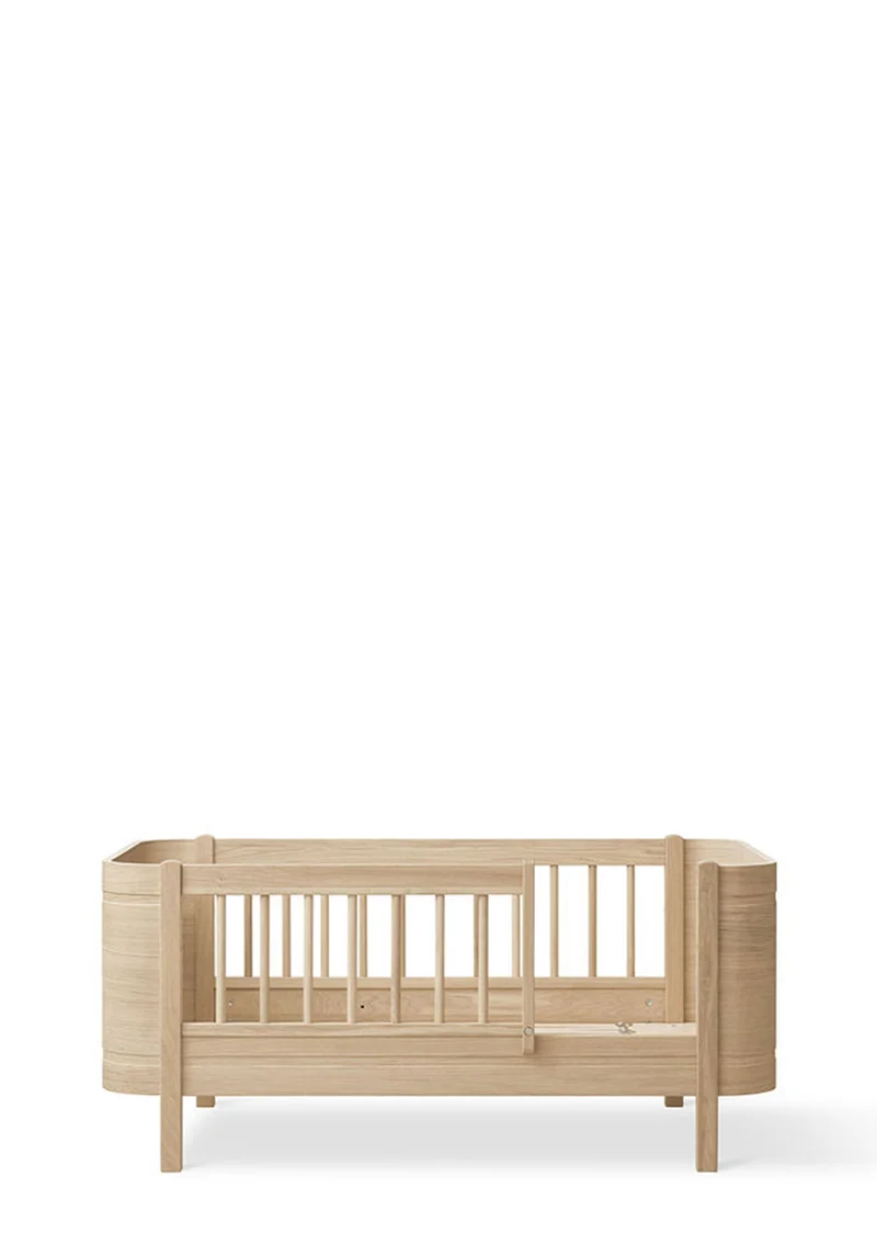 Babybett 'Wood Mini+' Eiche 122-162 x 68 cm