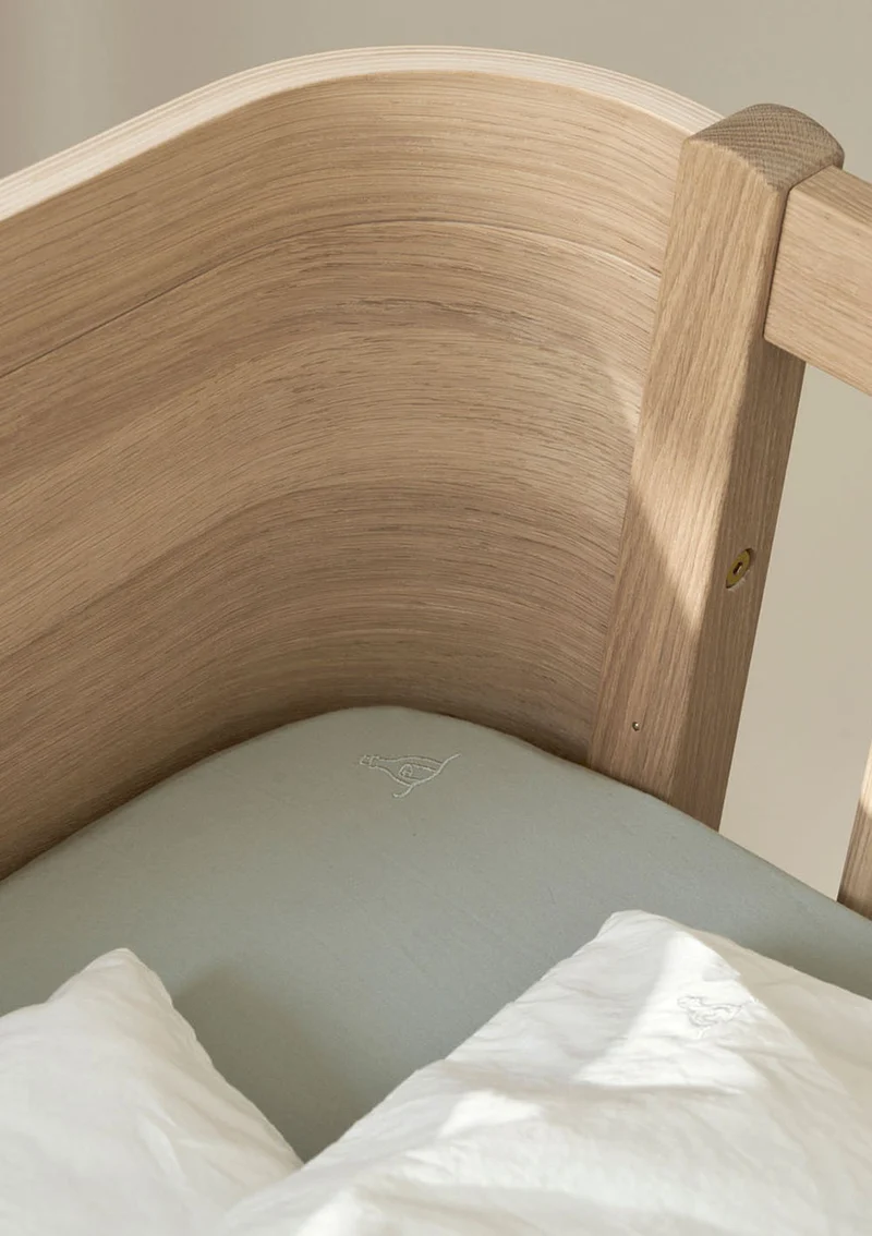 Babybett 'Wood Mini+' Eiche 122-162 x 68 cm