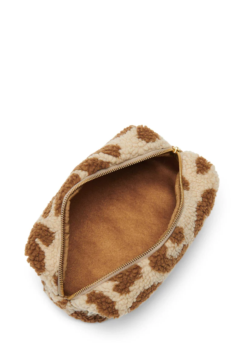 Kulturtasche 'Teddy Pouch' Leopard Ecru