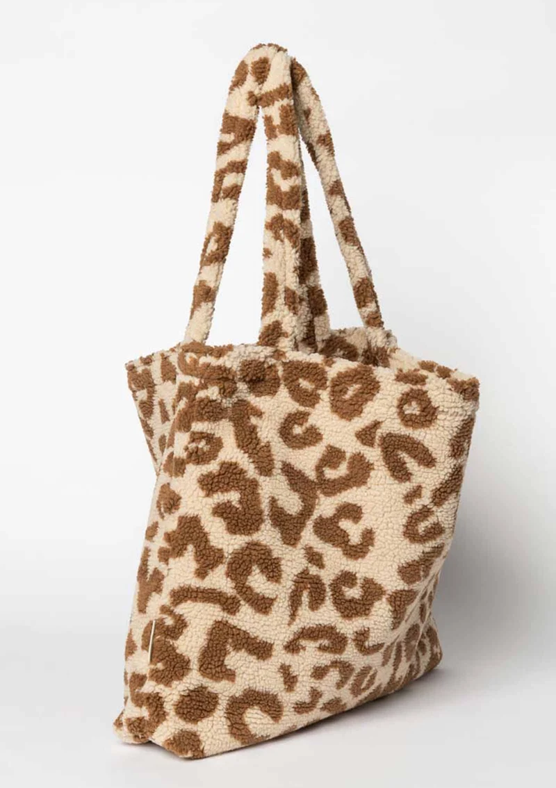 Tasche 'Teddy Mom-Bag' Leopard Ecru