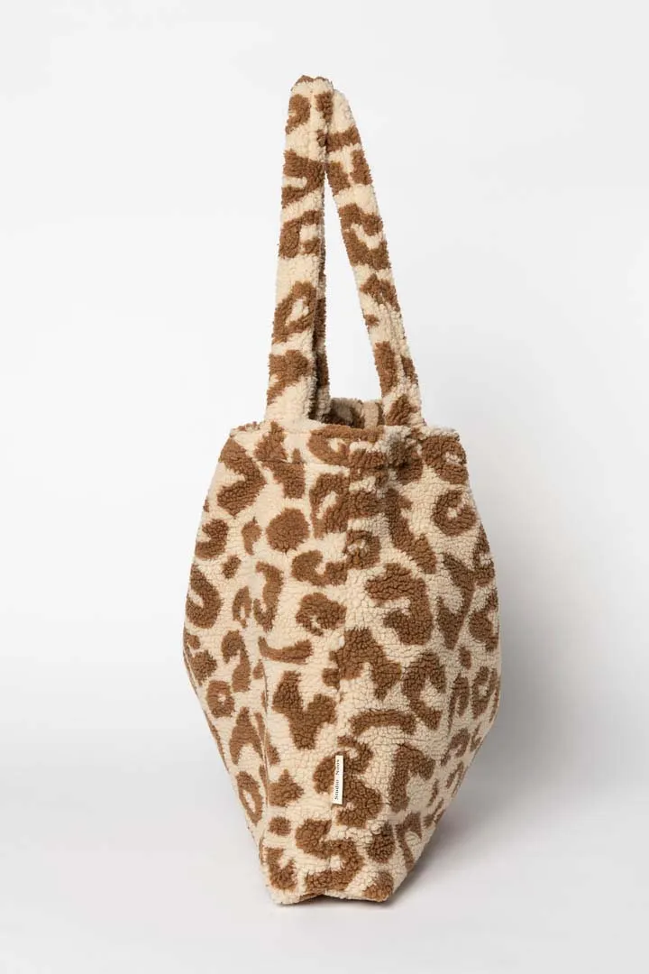 Tasche 'Teddy Mom-Bag' Leopard Ecru