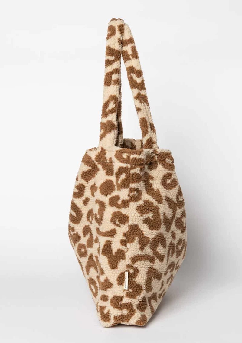 Tasche 'Teddy Mom-Bag' Leopard Ecru