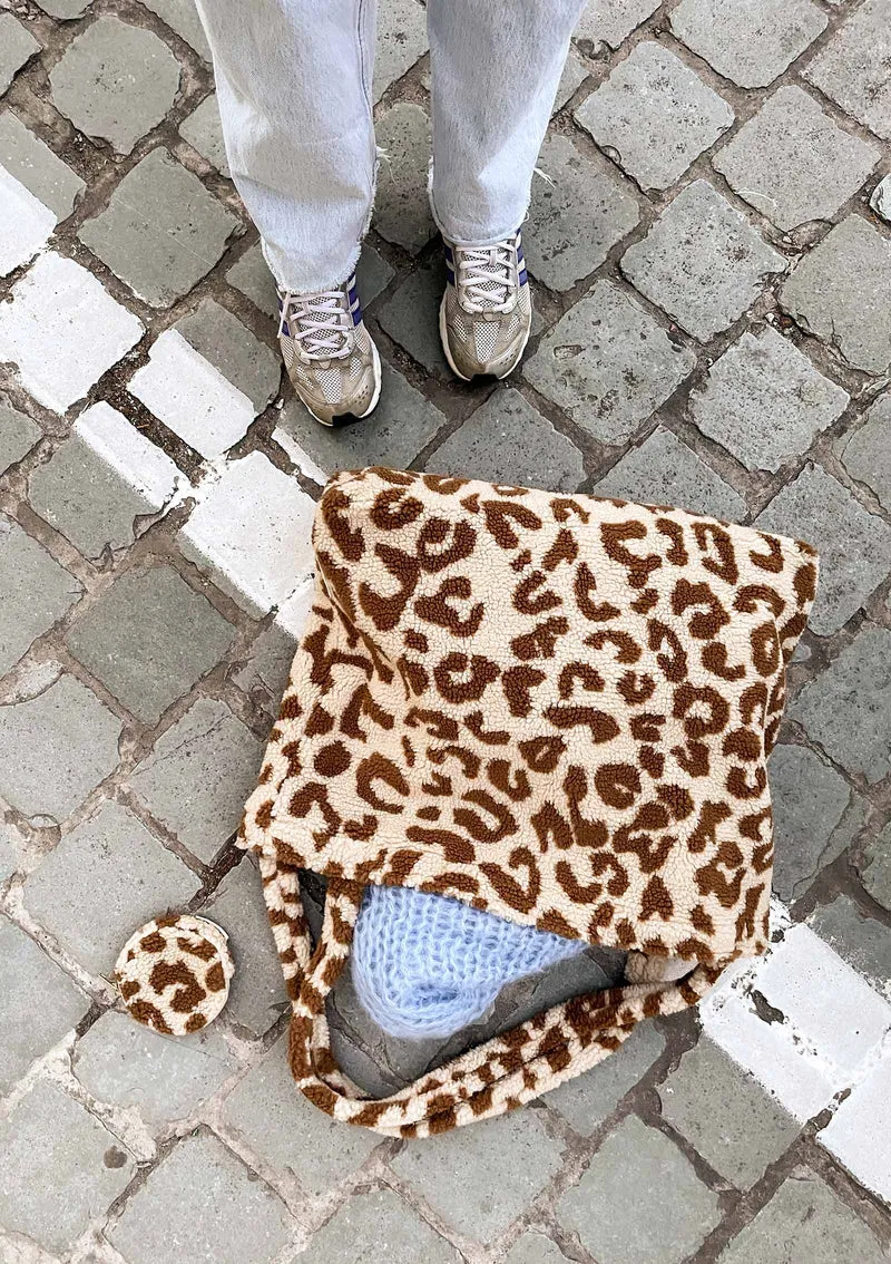Tasche 'Teddy Mom-Bag' Leopard Ecru
