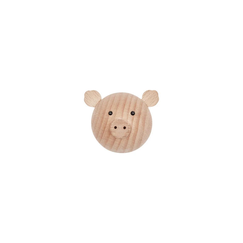Oyoy Kleiderhacken Schweinchen Holz