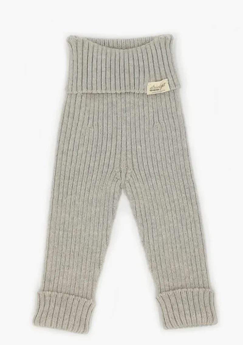 Merino Babyleggings zum Mitwachsen Stein