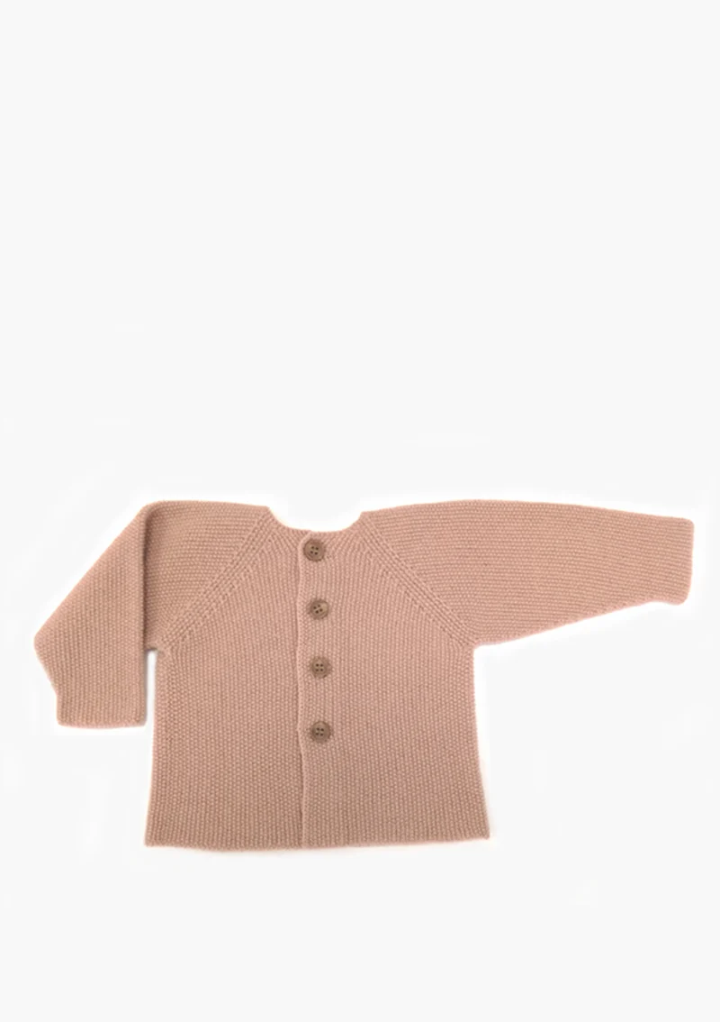 Merino Babyjacke Reiskornoptik Puder