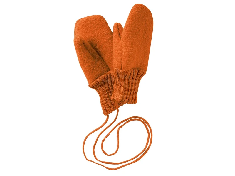 Disana 100% Wolle Walk-Handschuhe orange Gr. 3 - 2-4 Jahre