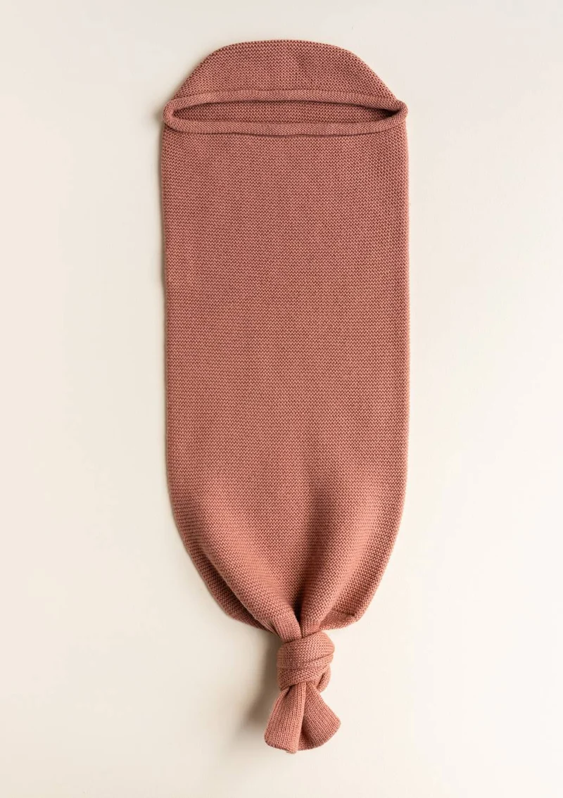 Merino Strick-Pucksack 'Cocoon' Brick