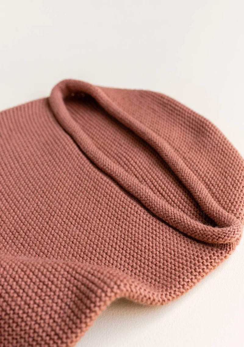 Merino Strick-Pucksack 'Cocoon' Brick