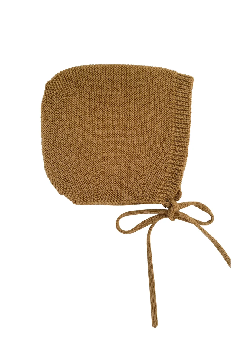 Merino Bonnet 'Dolly' Mustard
