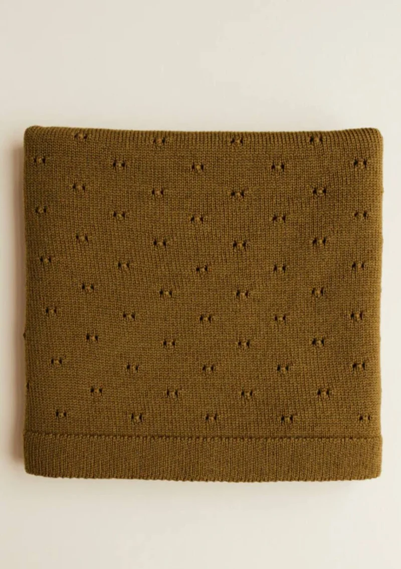 Merino Decke 'Bibi' Mustard