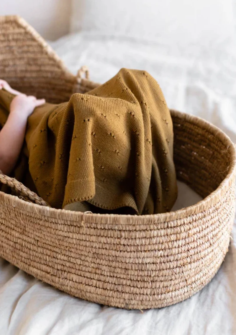 Merino Decke 'Bibi' Mustard