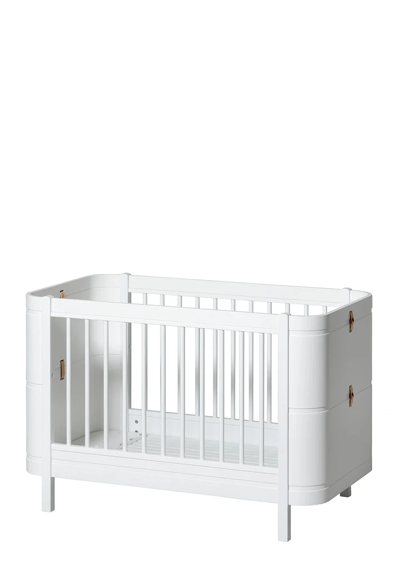 Babybett 'Wood Mini+' Weiß 122-162 x 68 cm