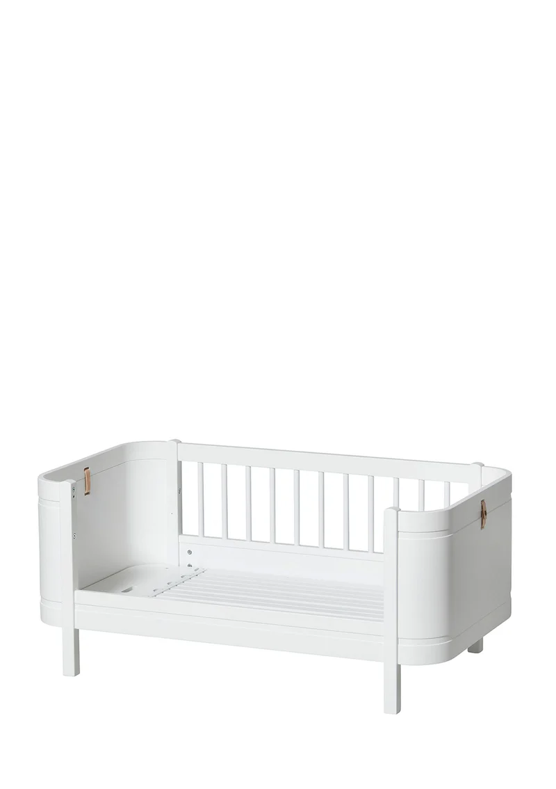 Babybett 'Wood Mini+' Weiß 122-162 x 68 cm