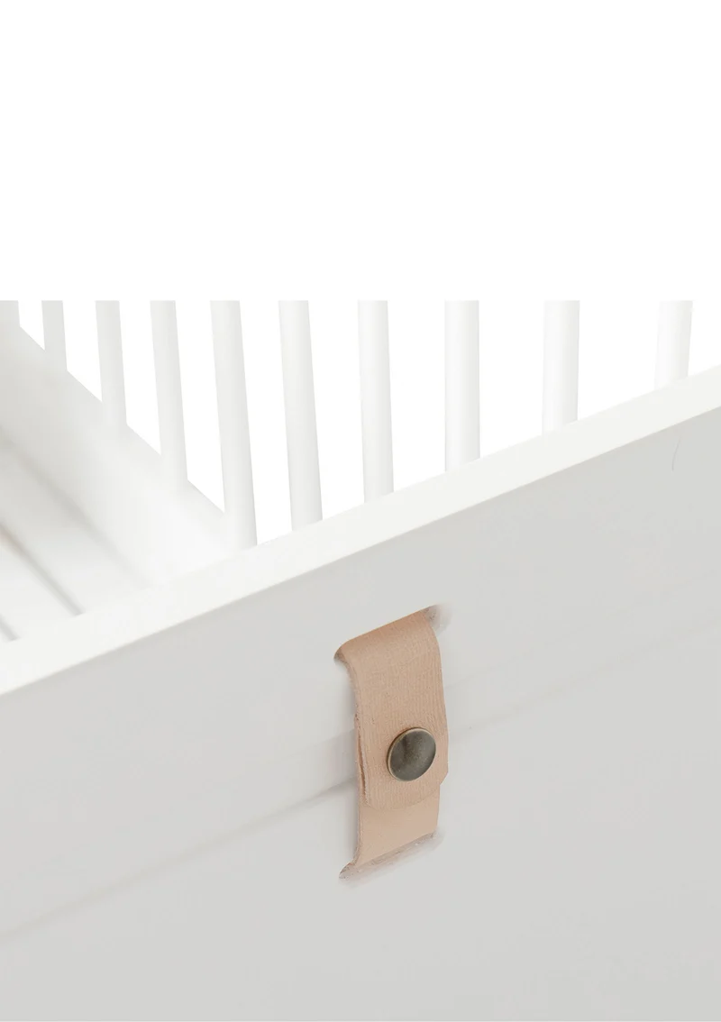 Babybett 'Wood Mini+' Weiß / Eiche 122-162 x 68 cm