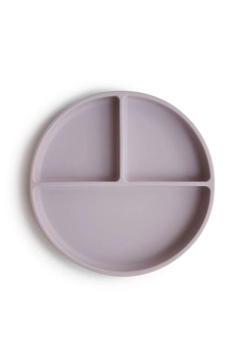 Silikon Teller mit Saugnapf Soft Lilac