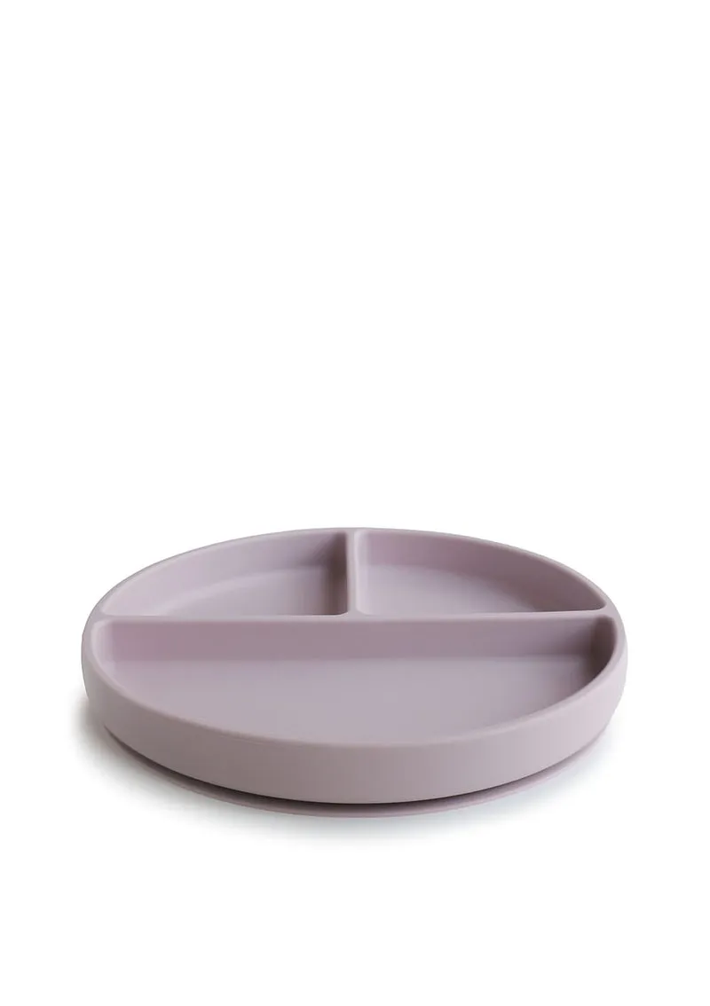 Silikon Teller mit Saugnapf Soft Lilac