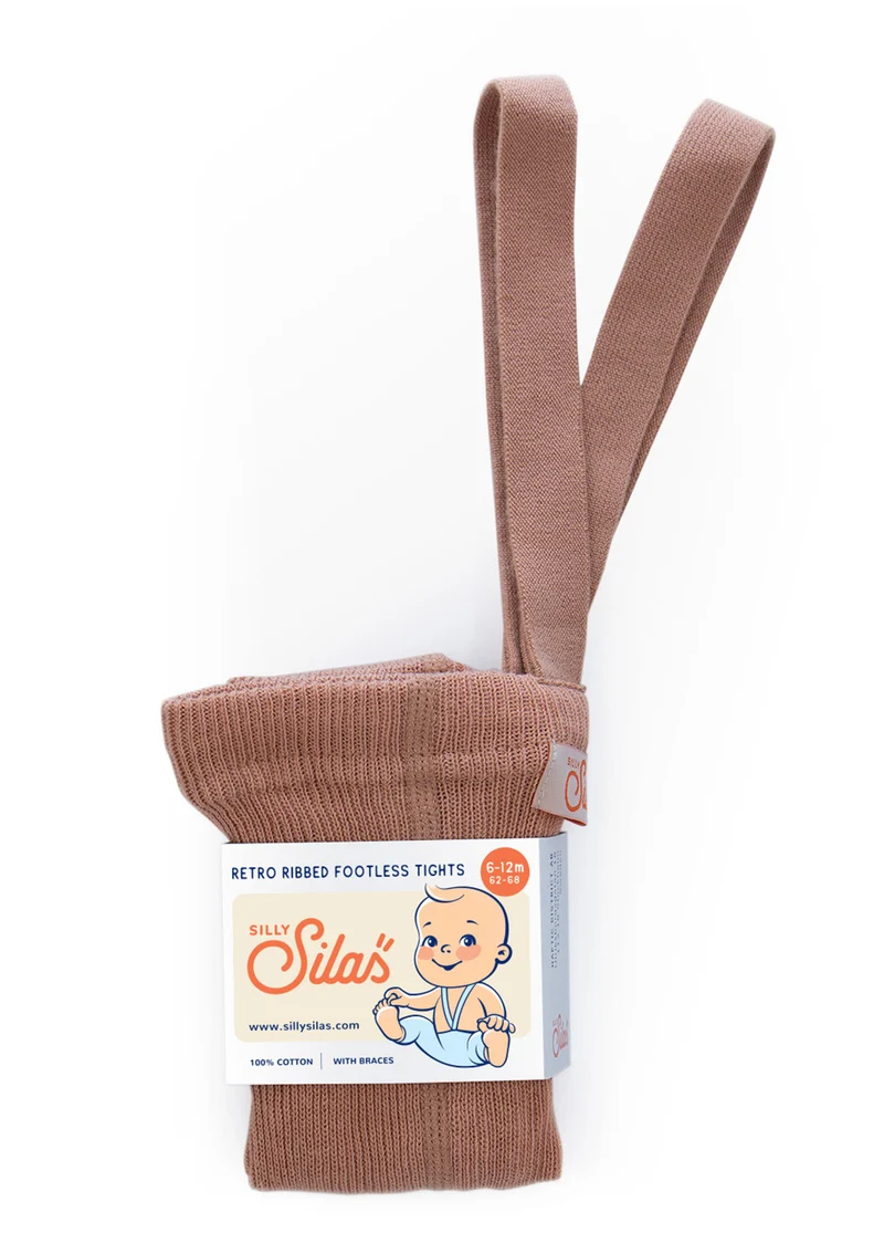 Strumpfhose mit Trägern ohne Fuß light brown