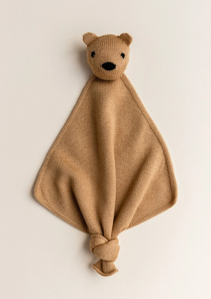 Merino Schmusetuch 'Teddy Tokki' Ochre