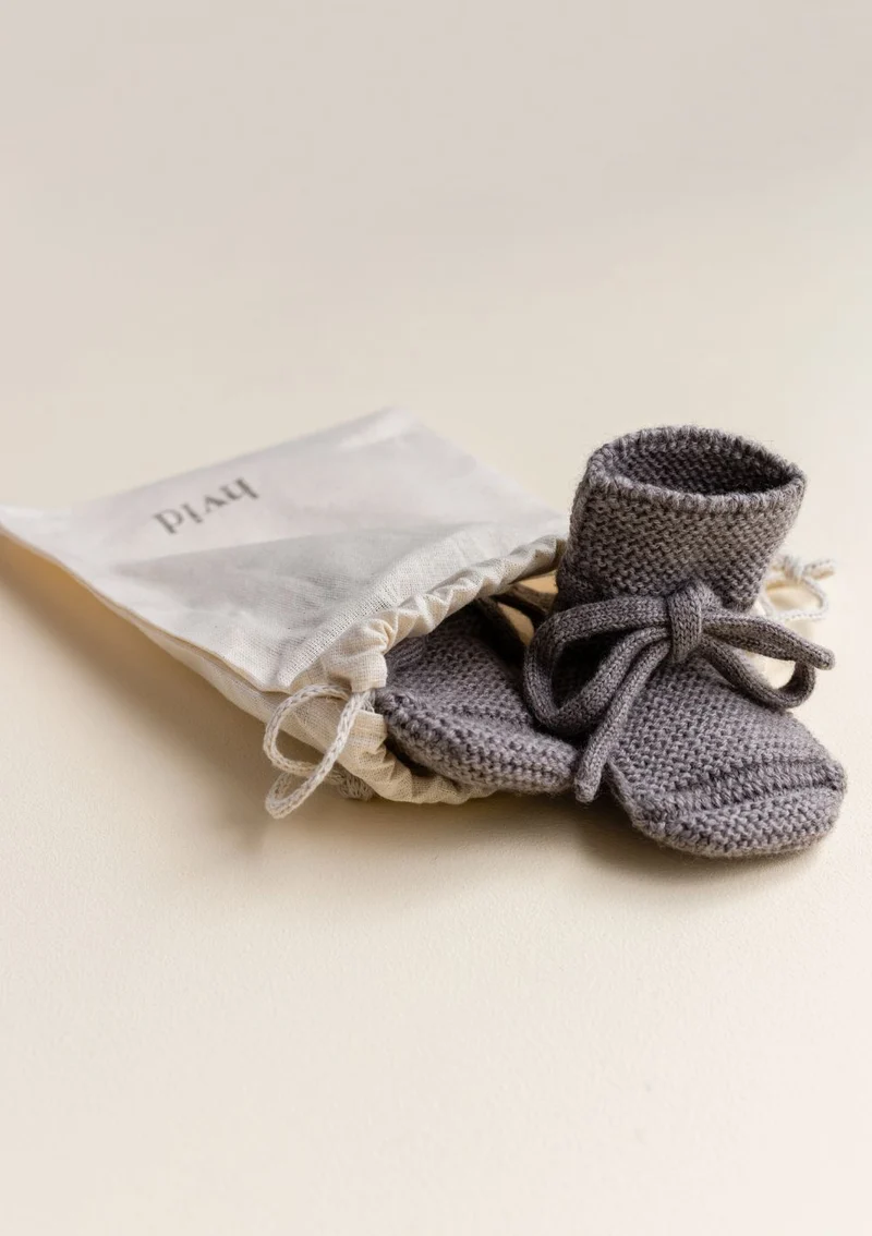 Merino Baby Booties Otter