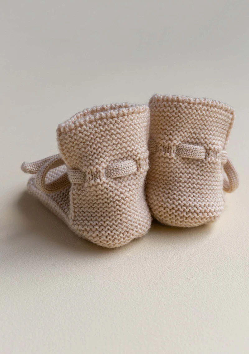 Merino Baby Booties oat