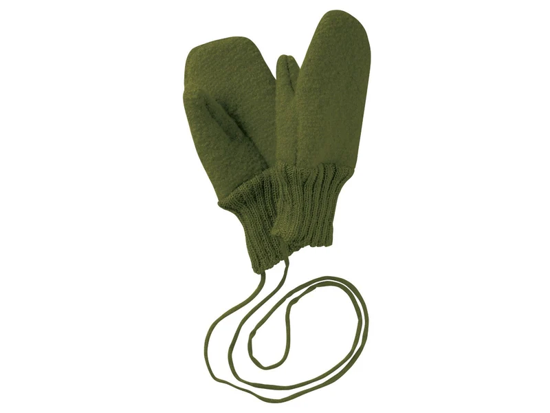 Disana 100% Wolle Walk-Handschuhe oliv Gr. 3 - 2-4 Jahre