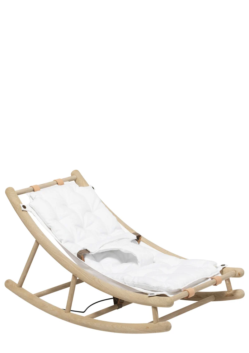 Baby- & Kleinkind-Wippe 'Wood' Eiche/weiß