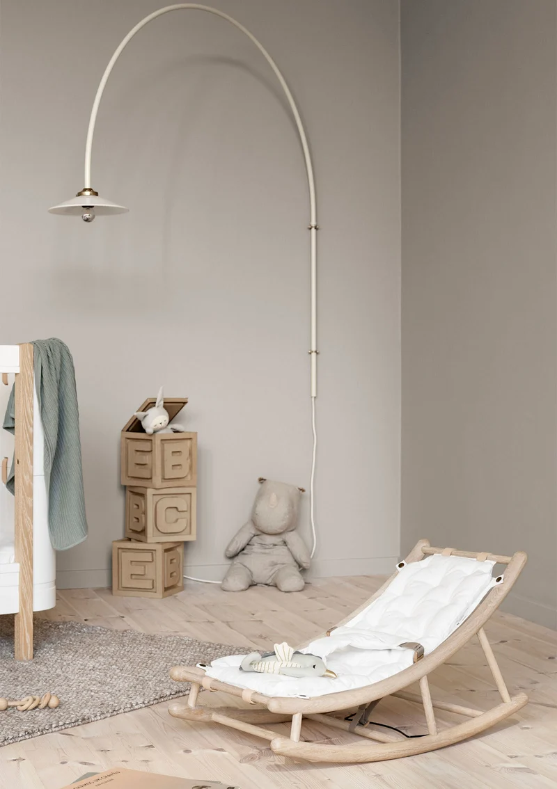 Baby- & Kleinkind-Wippe 'Wood' Eiche/weiß