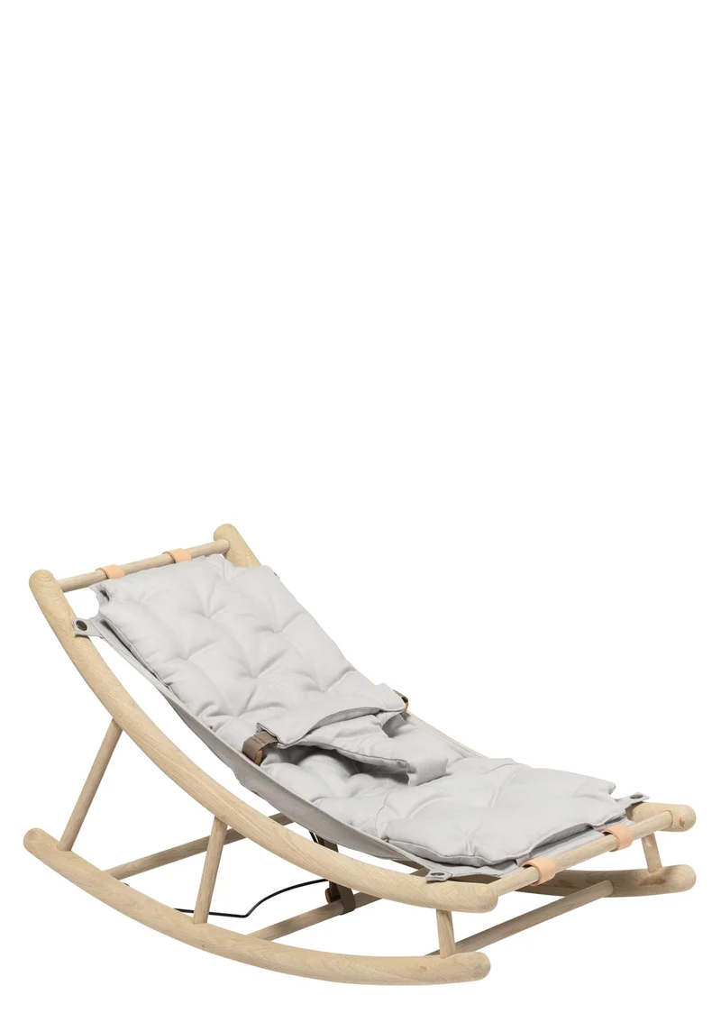 Baby- & Kleinkind-Wippe 'Wood' Eiche/grau