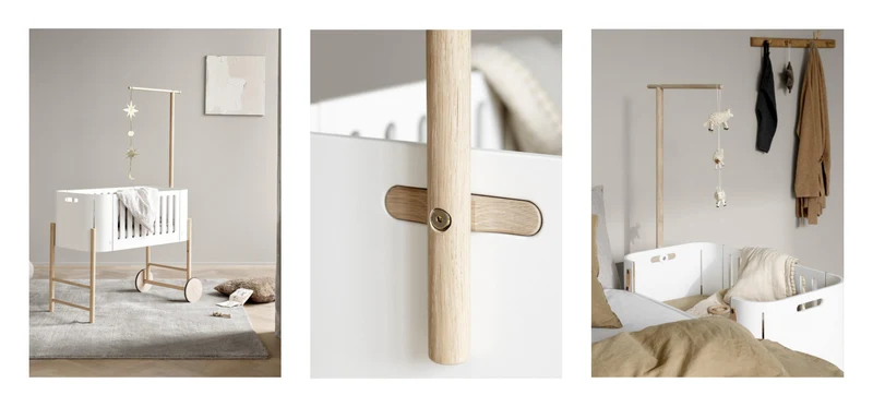 Betthimmel für Beistellbett 'Wood' Weiß