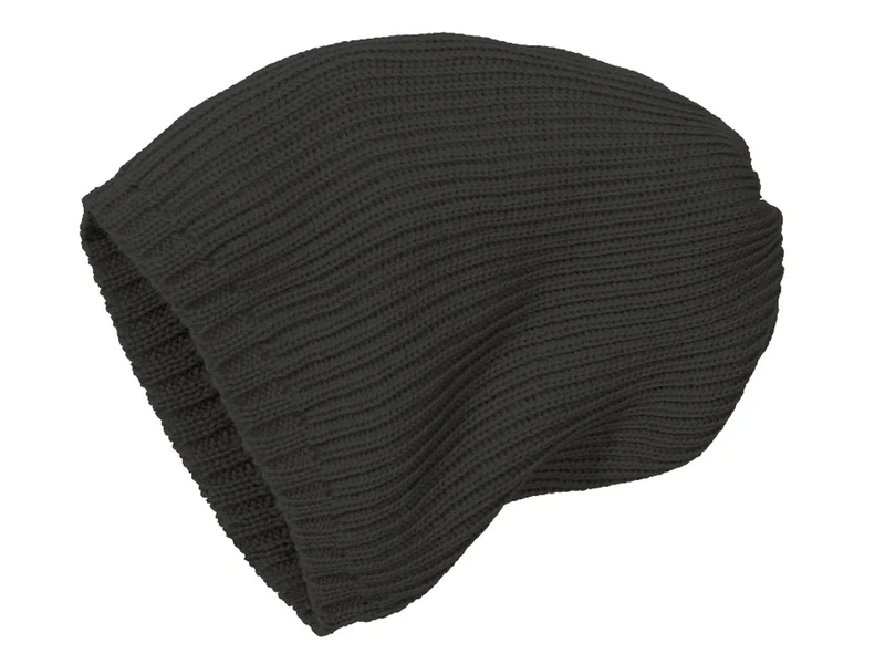 Disana 100% Wolle Strickmütze anthrazit Größe 2 (46-50 cm Kopfumfang)