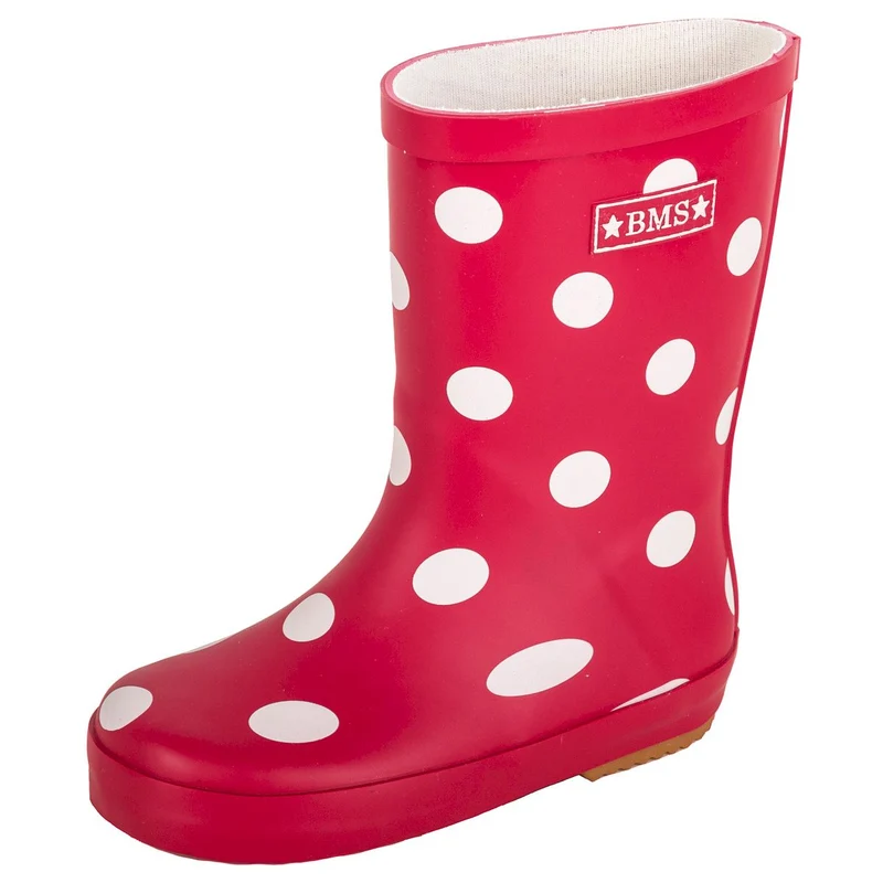 BMS Gummistiefel Naturkautschuk Punkte rot Größe 26