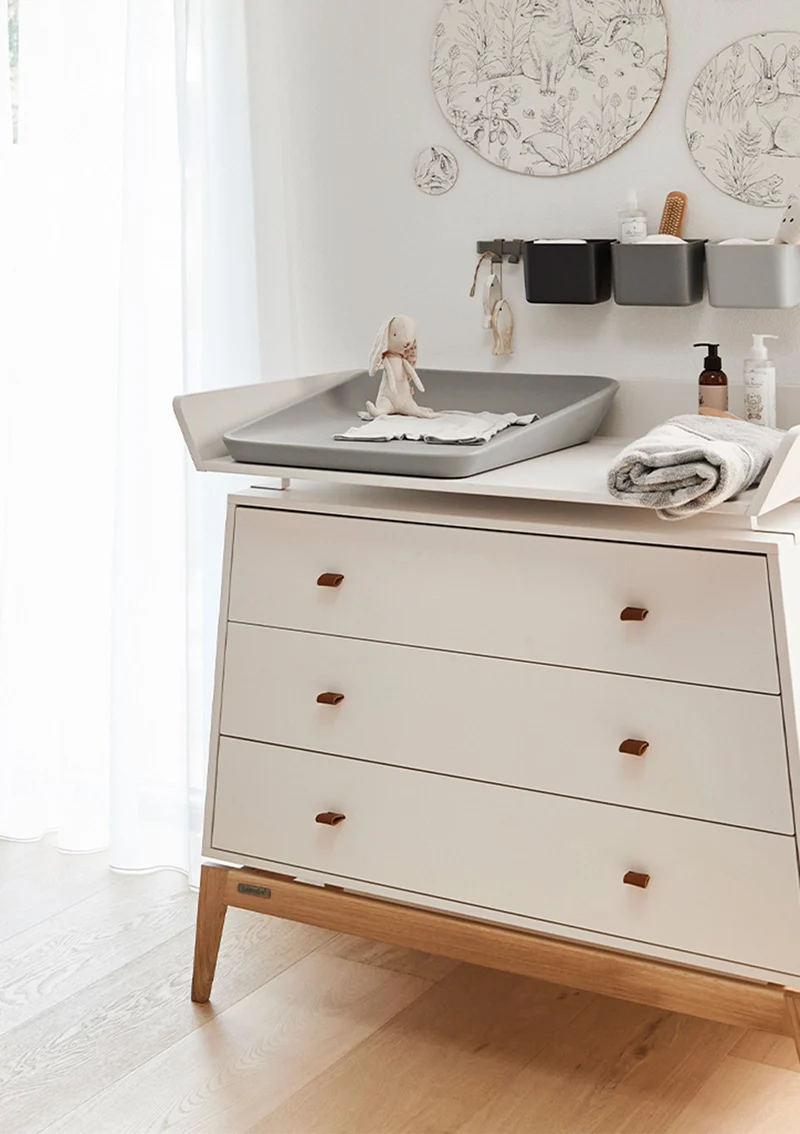 Wickelauflage 'Matty' Pearl Grey