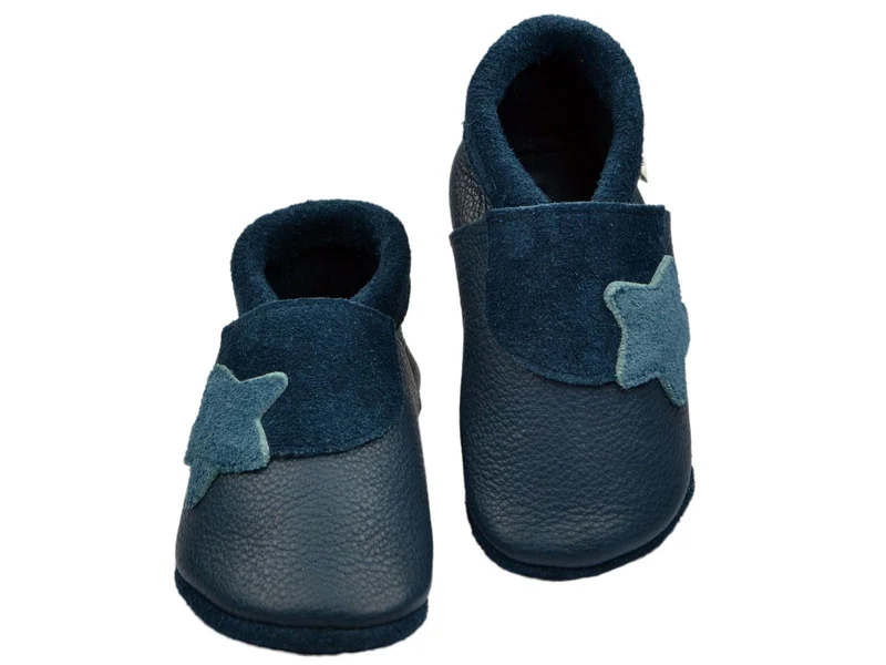 Pantolinos Lederpuschen/Hausschuhe "Stern" Schuhgröße 18/19
