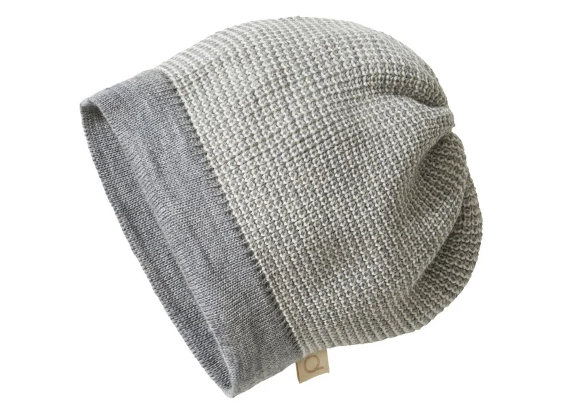 Disana 100% Wolle Beanie 100% Wolle melange-hellgrau Größe 1: 42-46cm Kopfumfang (3-6 Monate)