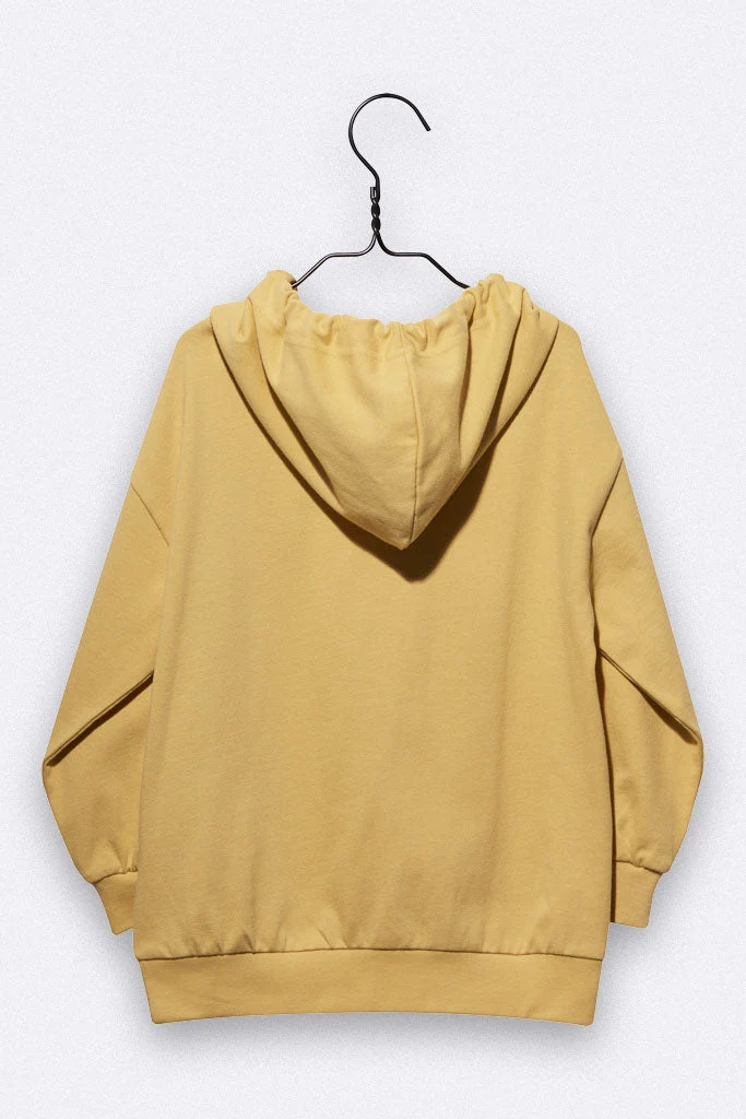 Lenzi Hoody in senfgelb mit kleiner Brombeer Stickerei 86/92, 98/104, 110/116, 122/128, 158/164