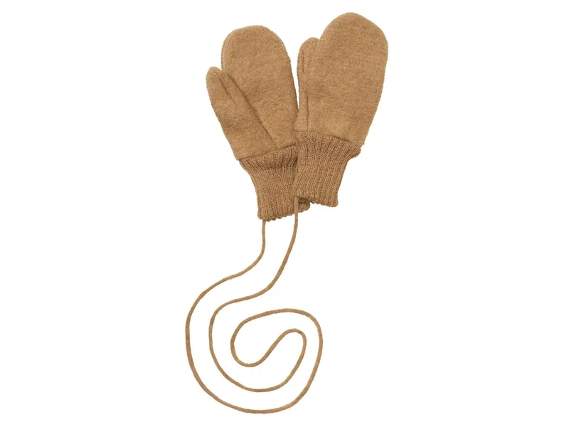 Disana 100% Wolle Walk-Handschuhe karamell Gr. 3 - 2-4 Jahre