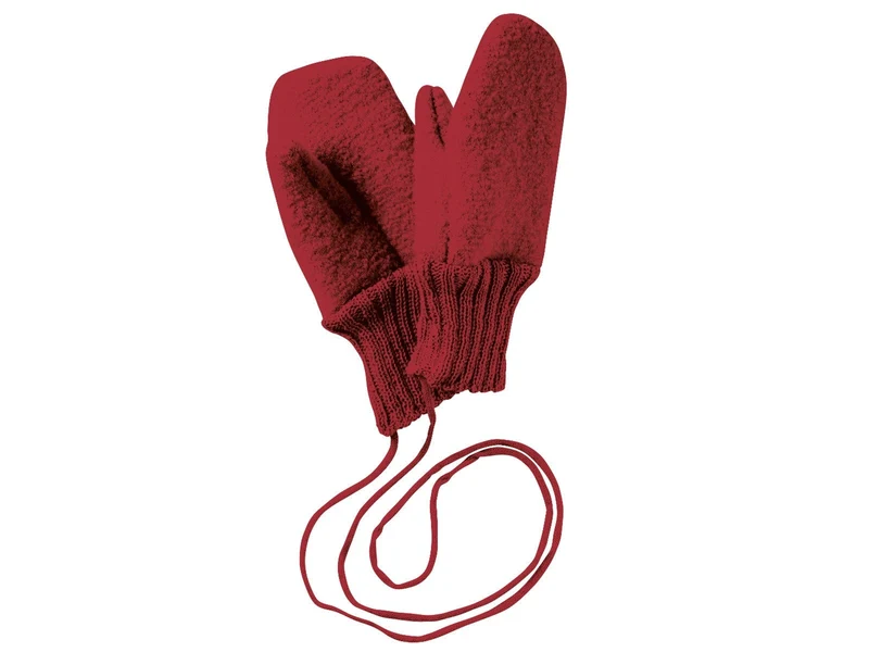 Disana 100% Wolle Walk-Handschuhe bordeaux Gr. 1 - 5-12 Monate