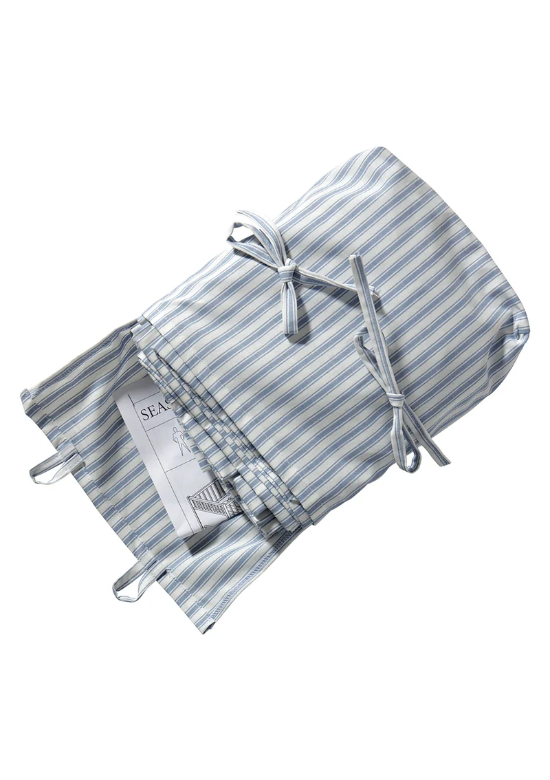 Vorhang für halbhohes Hochbett & Etagenbett 'Seaside Classic' blaue Streifen