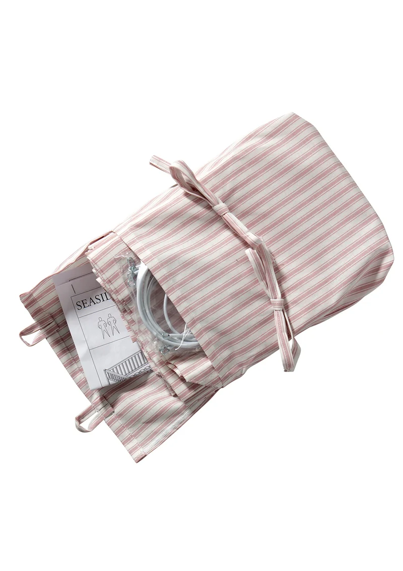 Vorhang für halbhohes Hochbett & Etagenbett 'Seaside Classic' rosa Streifen