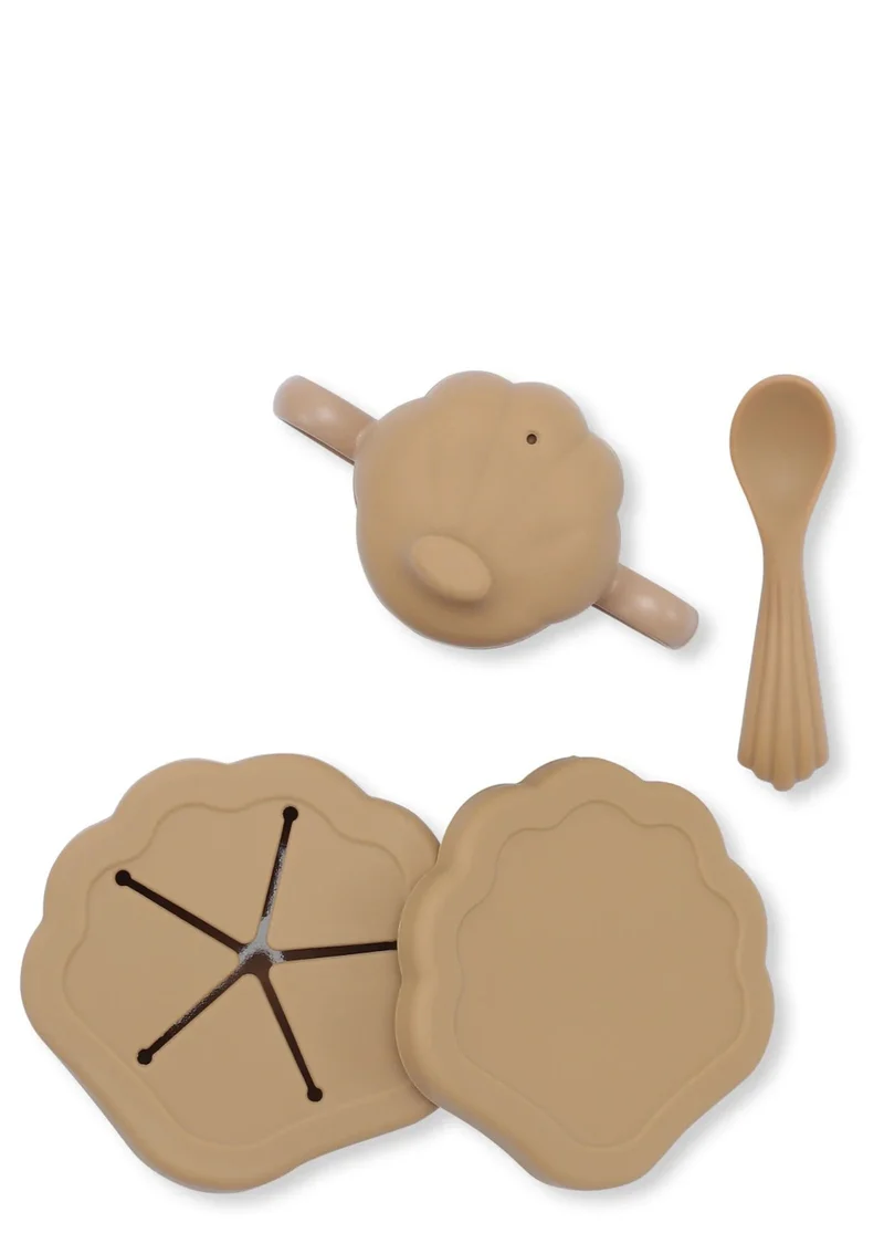 Silikon Muschel-Set Silikon Terracotta