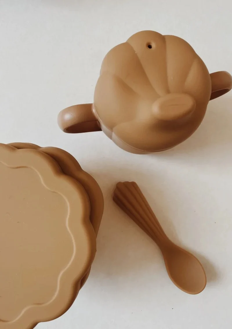 Silikon Muschel-Set Silikon Terracotta