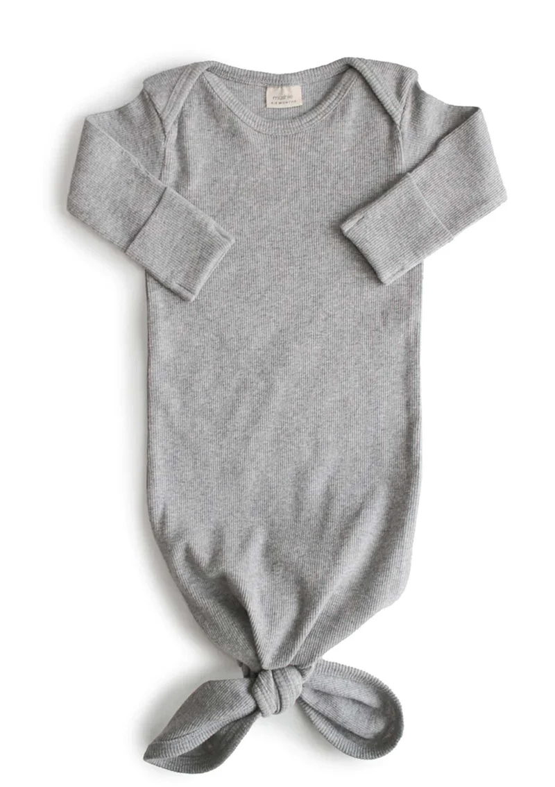 Geknotetes Babykleid Gray mélange