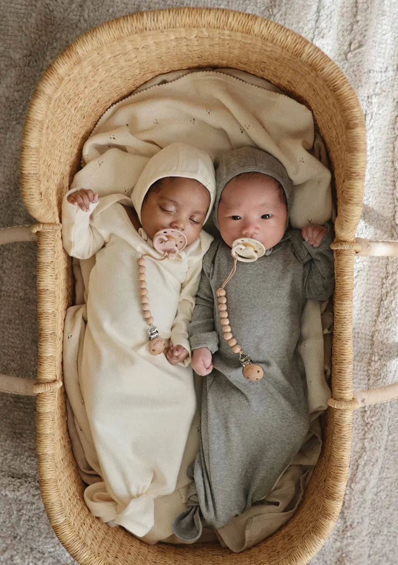 Geknotetes Babykleid Gray mélange