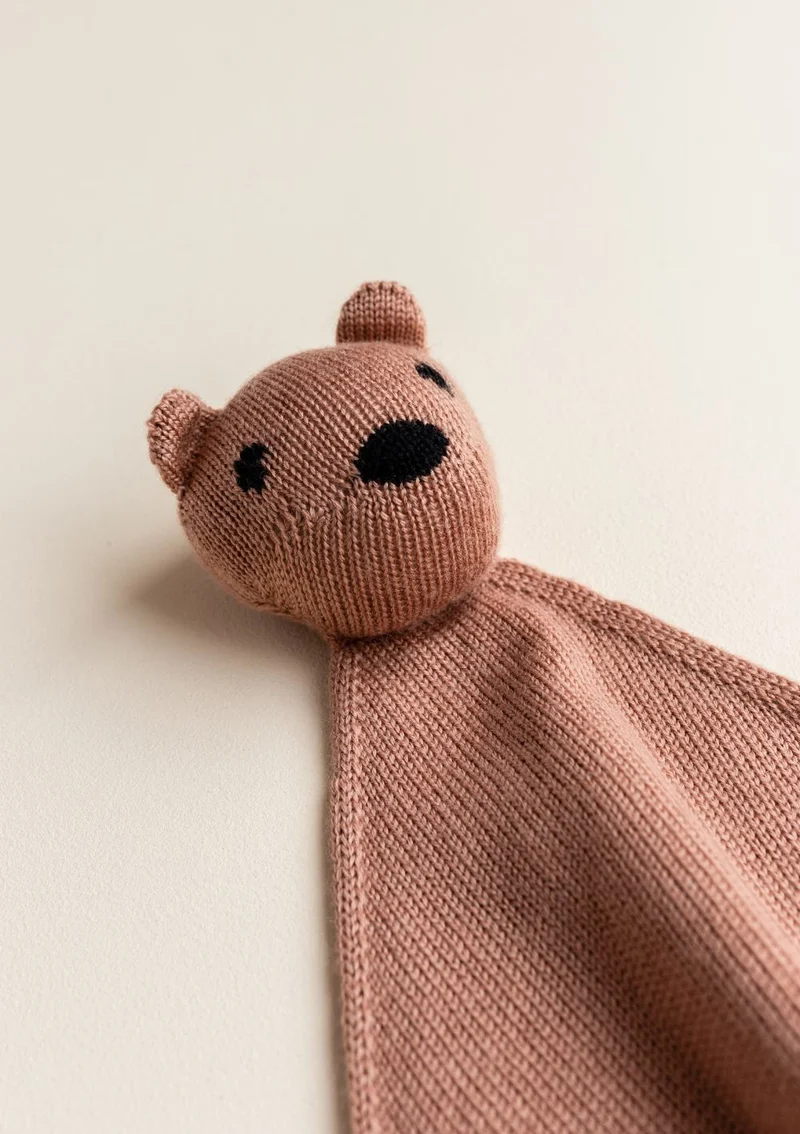 Merino Schmusetuch 'Teddy Tokki' Terracotta